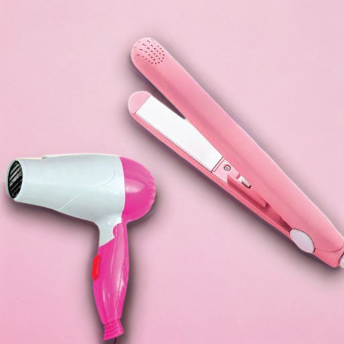 2 in 1 Mini Hair Straightener And Hair Dryer