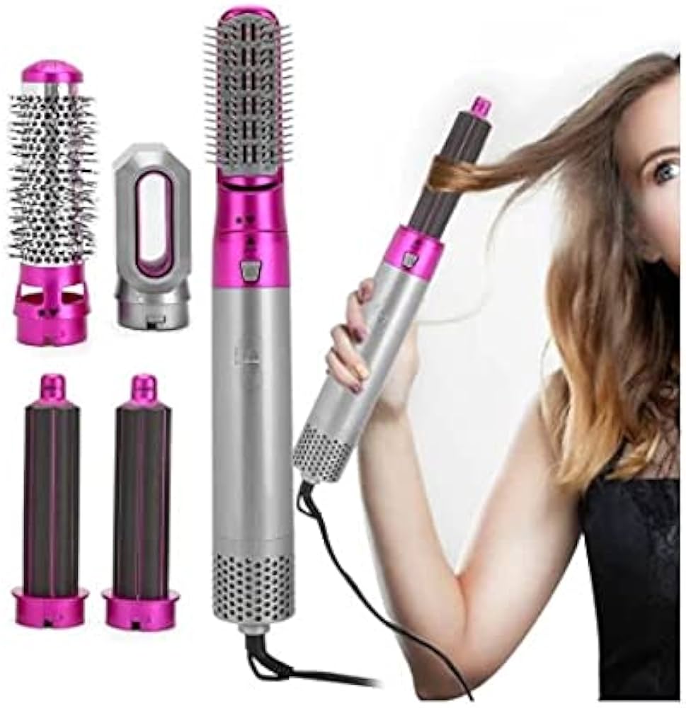 5 in 1 Hair Straightener, Curler, Brush, Dryer, Hot Air and Scalp Massager